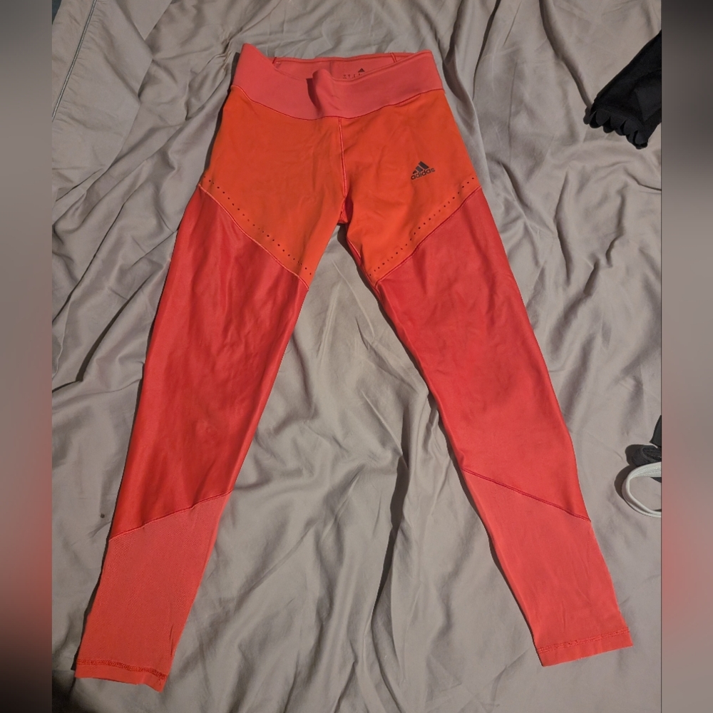 Adidas Vibrant Pink and Orange Tights